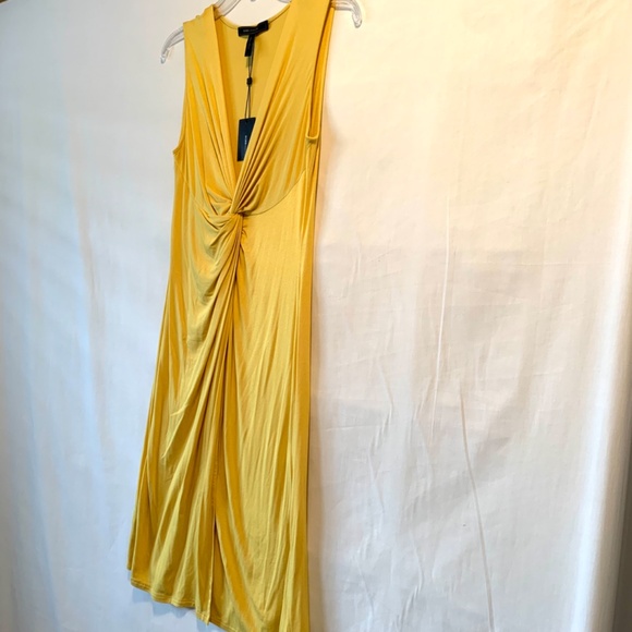 BCBGMaxAzria V-Neck Ruched Sleeveless Dress Size Small - Picture 5 of 8